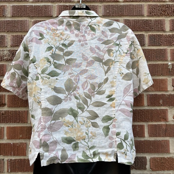 Vintage Jamaica Bay Linen Floral Tropical Button Up Shirt Size XL Single stitch - Picture 4 of 8